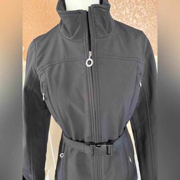 Calvin Klein Black Belted Trench Coat - Picture 4 of 15